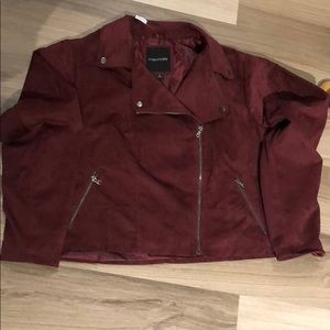 Maurices Faux Suede Leather Motorcycle Jacket Sz 3